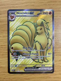Pokemon TCG Ninetails EX Full Art Scarlet & Violet Card 186/165 Holo Rare 151 - Image 1