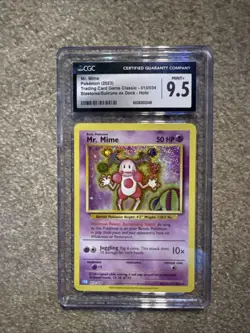 Pokemon CGC Mr. Mime Trading Card Game Classic Holo Card 013/034 Mint Condition - Image 1