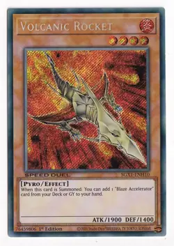 Yu-Gi-Oh Card: Volcanic Rocket SGX1-ENH10 Speed Duel Secret Rare 1st Edition! NM - Image 1
