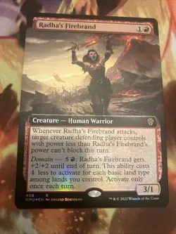Radha's Firebrand - Foil - Extended Art R MTG Dominaria United M/NM, English - Image 1