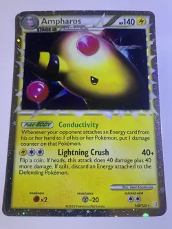 Pokemon Card - Ampharos (Prime) HeartGold SoulSilver 105/123 Ultra Rare - Image 1