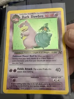 Dark Slowbro Pokemon Team Rocket 12/82 Unlimited Holo Rare LP B13 - Image 1