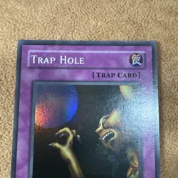 🔥 Yugioh Trap Hole LOB-058 Original Unlimited Super Rare Holofoil LP/Light Play - Image 2