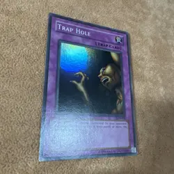 🔥 Yugioh Trap Hole LOB-058 Original Unlimited Super Rare Holofoil LP/Light Play - Image 4