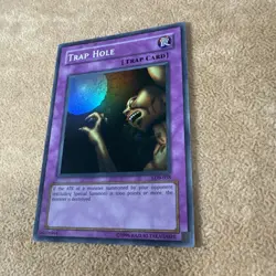 🔥 Yugioh Trap Hole LOB-058 Original Unlimited Super Rare Holofoil LP/Light Play - Image 5