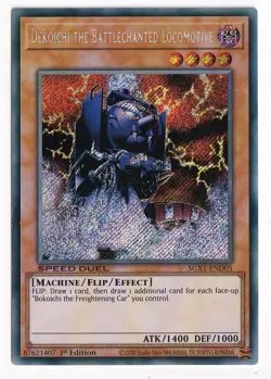 Yugioh Dekoichi The Battlechanted Locomotive SGX1-END05 Secret Rare 1st Ed - Image 1