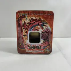 Vintage YuGiOh 2006 TIN ONLY Uria Lord Of Searing Flames Collectible NO CARDS - Image 1