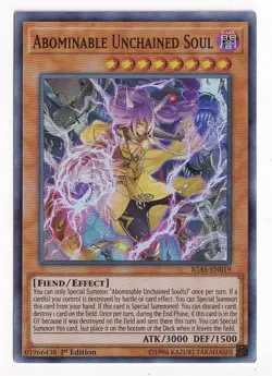 Yugioh - Abominable Unchained Soul (Super Rare) (1st Edition) - IGAS-EN019 - Image 1