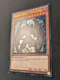 Yugioh Destiny HERO - Malicious LEHD-ENA04 Ultra Rare 1st Edition LP - Image 2