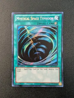 Mystical Space Typhoon LCJW-EN285 Secret Rare 1st Edition Yugioh Card VLP - Image 1