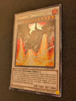 Trident Dragion LC5D-EN237 Secret Rare 1st Edition Yugioh LP - Image 2