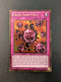 Crush Card Virus PGL2-EN070 Gold Rare 1st Edition Yugioh Card LP - Image 1