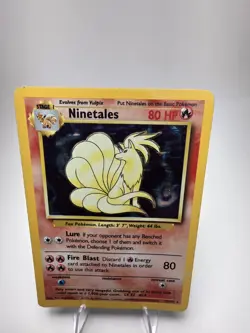 Ninetales 12/102 Base Set Holo Rare Vintage 1999 Pokemon Card - MP/HP - Image 1