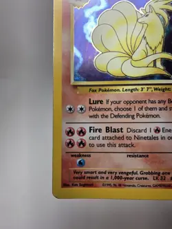 Ninetales 12/102 Base Set Holo Rare Vintage 1999 Pokemon Card - MP/HP - Image 5