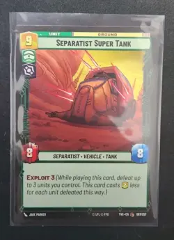 Separatist Super Tank 087/257 Star Wars Unlimited TCG Card TWI Near Mint NM - Image 1
