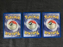 First Edition Nidoran 60 HP Pokemon TCG Card 57/64 - Lot of 3 - Image 4