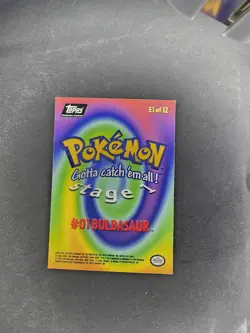 1999 TOPPS Bulbasaur Pokemon Card Movie Edition #E1 Near MINT CONDITION #01 - Image 4