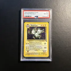 Magneton 11/62 PSA 8 Fossil Pokemon Card Holo Rare Near Mint - Mint New Cert - Image 1