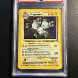 Magneton 11/62 PSA 8 Fossil Pokemon Card Holo Rare Near Mint - Mint New Cert - Image 2