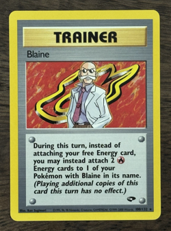 Blaine 100/132 Gym Challenge NM-/LP+ Non Holo Trainer Pokemon Card WOTC Vintage - Image 1