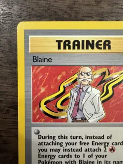 Blaine 100/132 Gym Challenge NM-/LP+ Non Holo Trainer Pokemon Card WOTC Vintage - Image 3