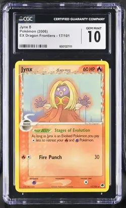 ⭐⭐ CGC 10 Jynx 17/101 Delta Species EX Dragon Frontiers Pokemon Card Vintage - Image 1