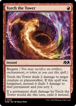 Torch the Tower Wilds of Eldraine NM MTG - Image 1
