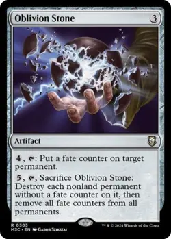 Oblivion Stone - Light Play MTG Commander: Modern Horizons 3 - Image 1