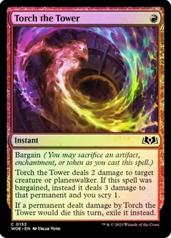 Torch the Tower Foil Wilds of Eldraine NM MTG - Image 1