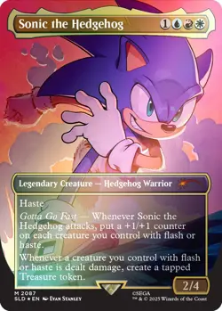 Sonic The Hedgehog NON-FOIL Secret Lair x Sonic Magic Mtg-exp - Image 1