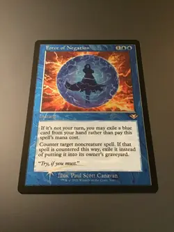 MTG Modern Horizons Retro Frame #9 Force of Negation Etched Foil NM - Image 1