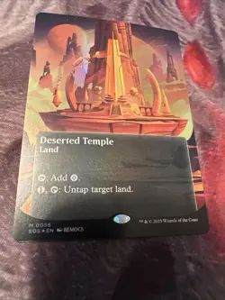 Deserted Temple #0056 Borderless Foil Mythic Land MTG Edge Of Eternities - Image 1