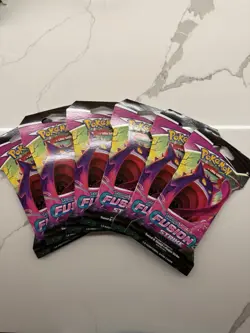 Pokemon TCG Fusion Strike Sleeved Booster Packs Lot Of 6 Gengar Pack Art Sealed - Image 1