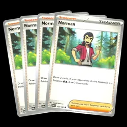 4x Norman 168/182 Paradox Rift Playset Near Mint Pokemon TCG - Image 1