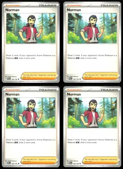 4x Norman 168/182 Paradox Rift Playset Near Mint Pokemon TCG - Image 2