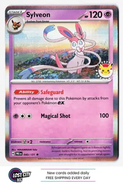 Sylveon 040/131 - Pokemon Day 2025 Stamped Promo Prismatic Evolutions Holo NM - Image 1