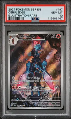 PSA 10 Ceruledge Illustration Rare IR 197/191 Surging Sparks Pokemon - Image 1