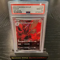 SCIZOR - ART RARE - PSA GEM 10 - 2023 Pokemon JPN SV3 Ruler of Black Flame #116 - Image 1