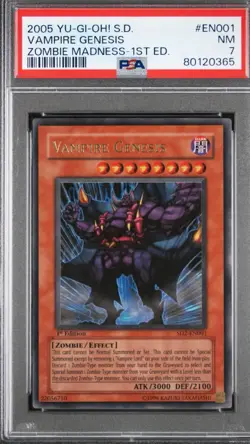Yugioh: Vampire Genesis - SD2-EN001 - Ultra Rare - 1st Edition - PSA 7 NM - Image 1