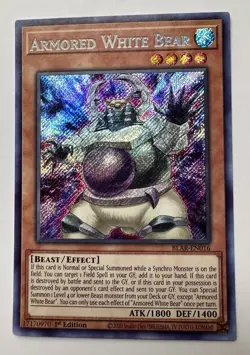 Armored White Bear - BLAR-EN016 - Secret Rare - 1st Edition - LP Yugioh - Image 1