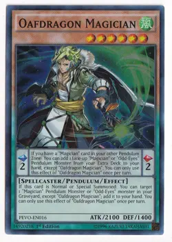 Yugioh Oafdragon Magician PEVO-EN016 Super Rare 1st Ed LP - Image 1