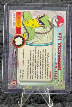 Topps Pokemon Victreebell #71 HOLO/FOIL TV Animation Edition Black Logo EX/LP - Image 2