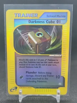 2003 Pokemon Aquapolis E-Card Series Darkness Cube 01 Reverse Holo 119/147 - Image 1