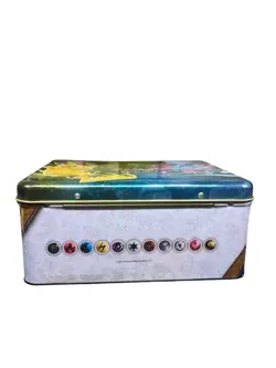 Pokemon Trading Card Game Tin Storage Box Lunchbox Pikachu + Stickers & Notepad - Image 5