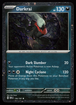 Darkrai 136/197 Obsidian Flames Cosmos Holo Promo Near Mint Pokemon Card - Image 1