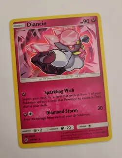 Pokemon Diancie 94/147 SM Burning Shadows Holo Retired Fairy Energy Card 2017 - Image 1