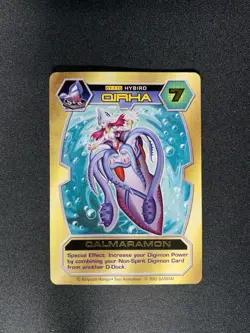 Digimon D-Tector Card Game Series 4 Calmaramon DT-170 Gold Text CCG Ultra Rare - Image 1