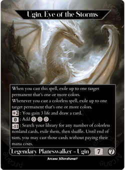 Ugin, Eye of the Storms - Full Art Altered Art Custom Proxy Cards - Image 1