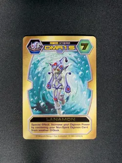 Digimon D-Tector Card Game Series 4 Lanamon DT-169 Gold Text CCG Ultra Rare - Image 1