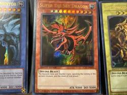 Yugioh Tcg Egyptian God Card Trio Slifer Obelisk Winged Dragon Of Ra Lc01 - Image 3
